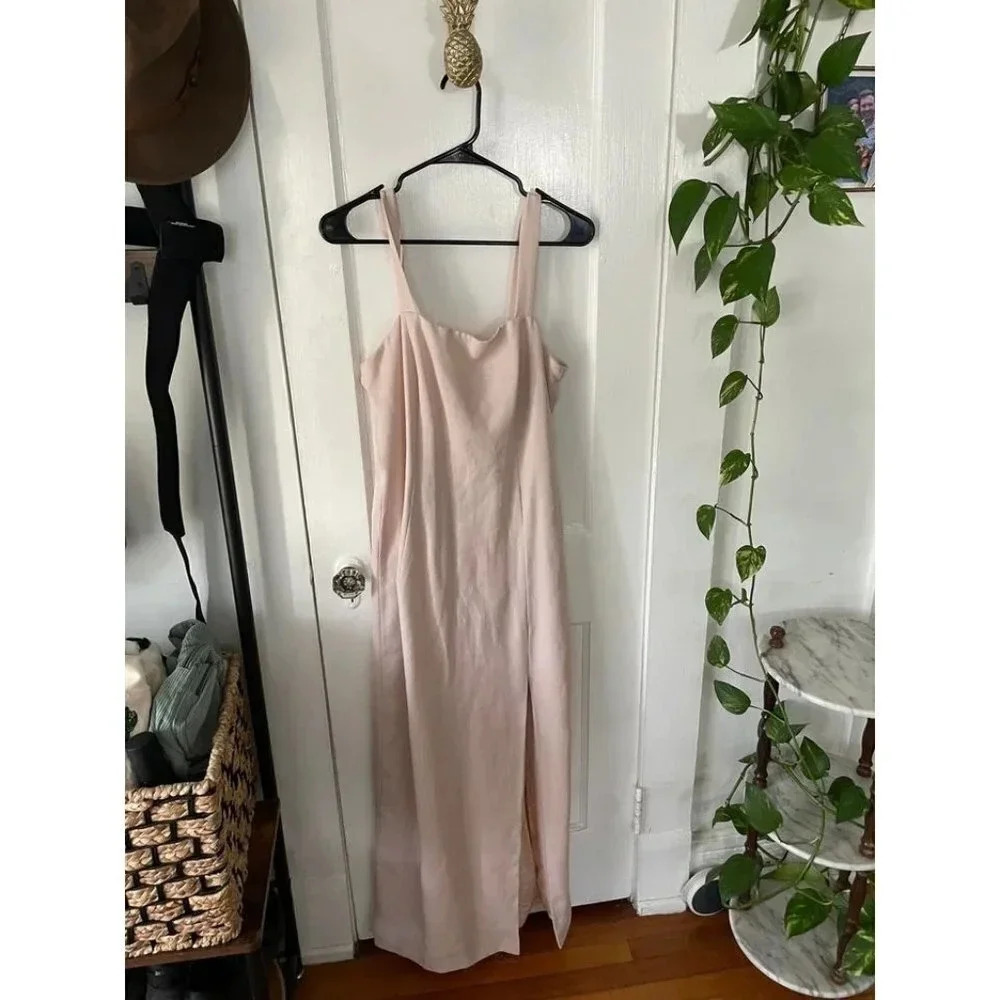 Vintage Women's size 12 Pink Maxi Dress